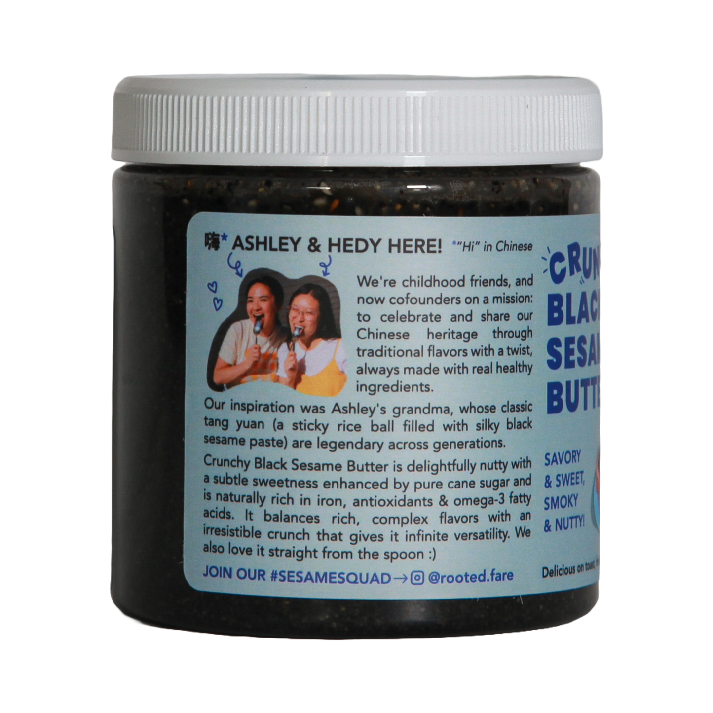 Crunchy Black Sesame Butter (8oz Plastic Jar) - From From