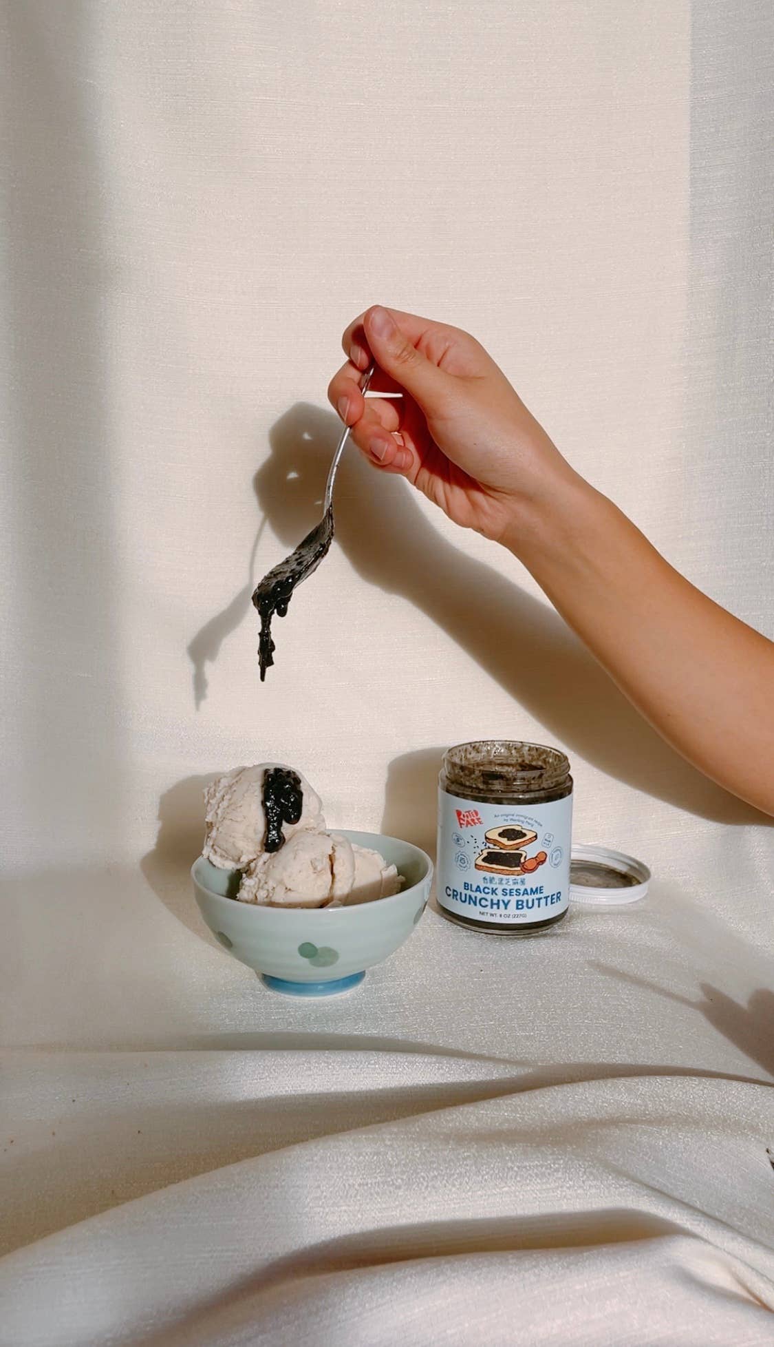 Crunchy Black Sesame Butter (8oz Plastic Jar) - From From