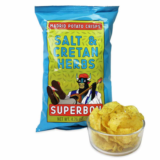 Superbon Salt + Cretian Herbs Potato Chips 135g - From From