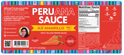 Aji Amarillo Spicy Yellow Pepper Sauce, 7oz, Mild, Keto, GF