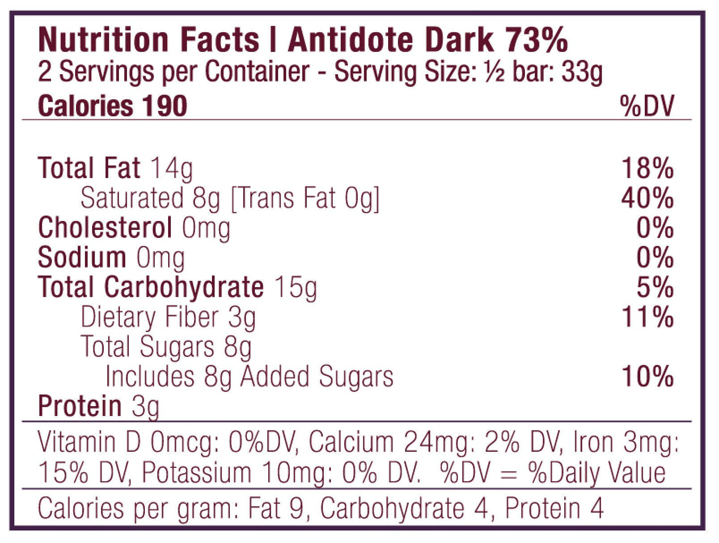 Antidote Chocolate ARTEMIS: ALMOND + FENNEL